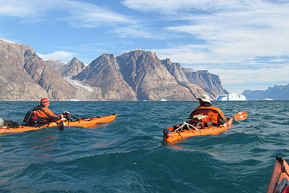 Kayaking in Scoresby sund , image by Dan Jones